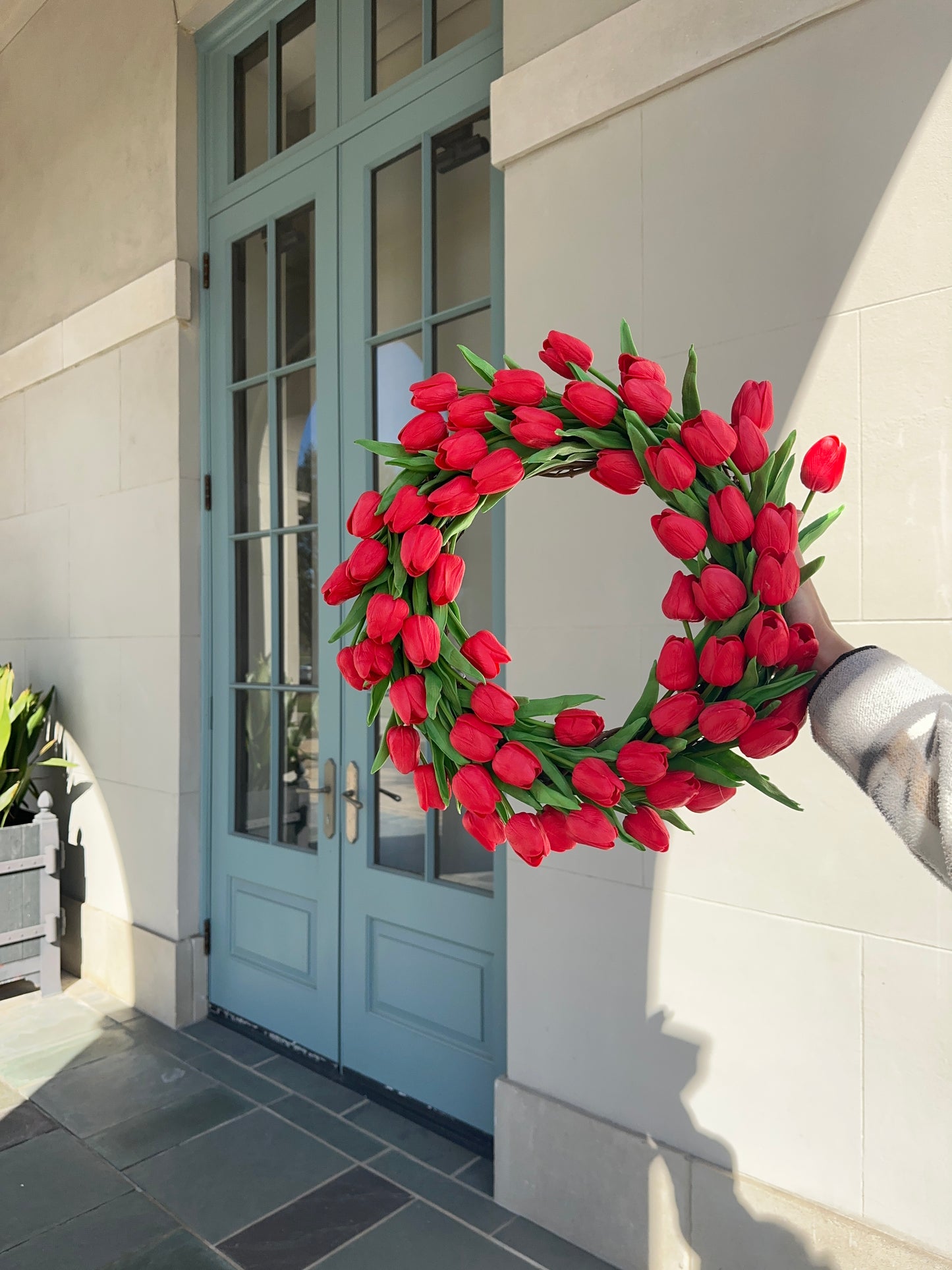 Red Tulip Wreath