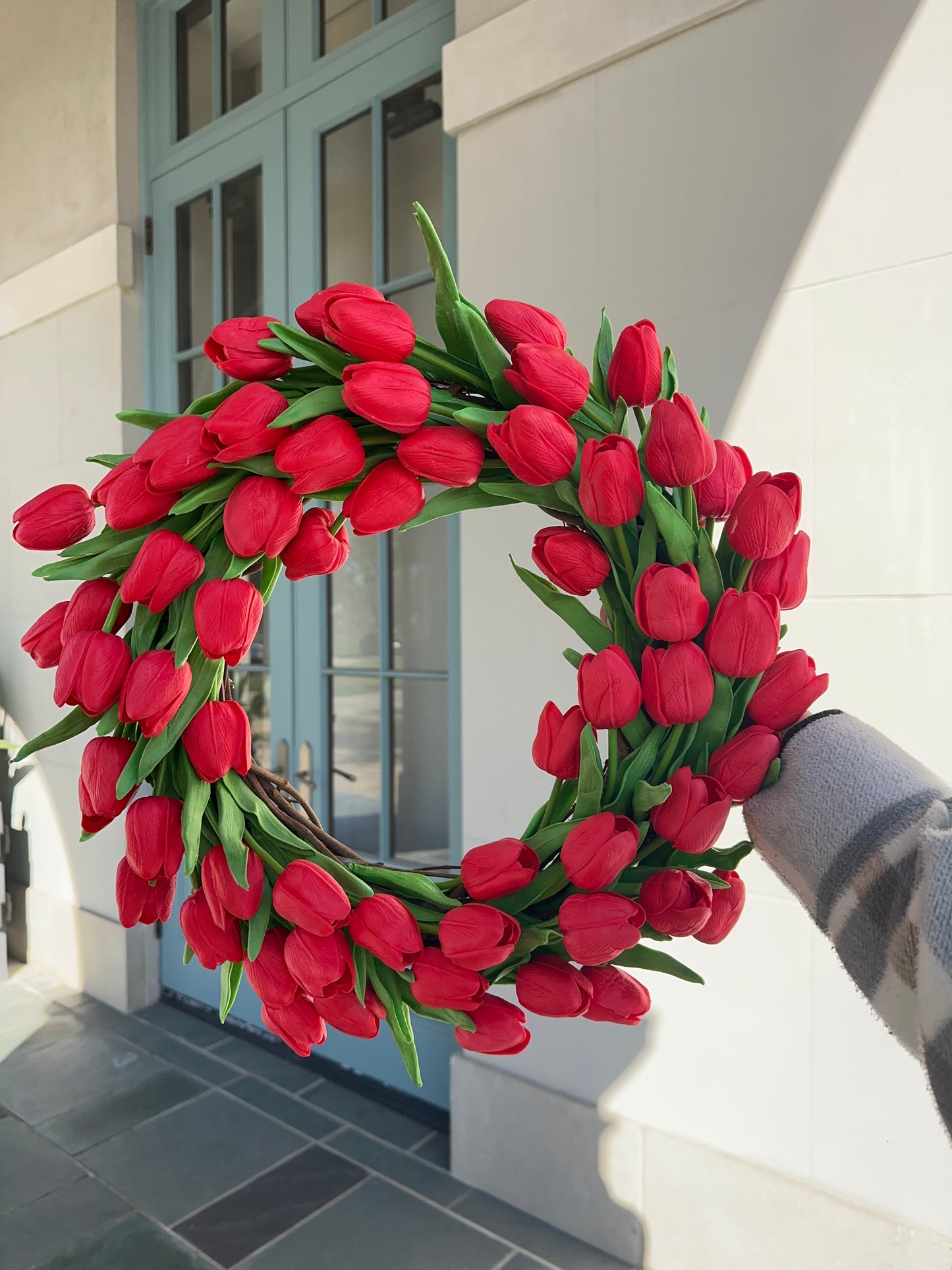 Red Tulip Wreath