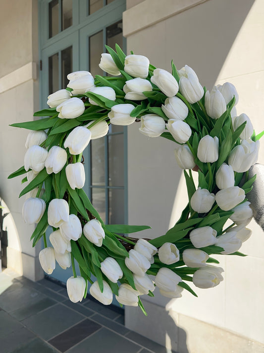 White Tulip Wreath